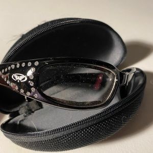 Harley riding glasses clear case not included